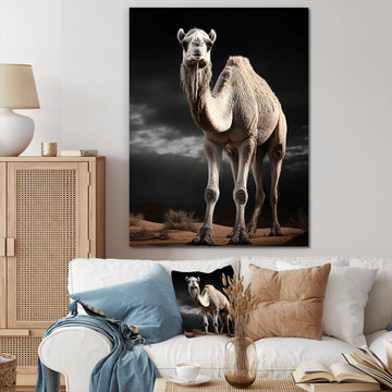 Camel Graceful Steps - Camel Framed Canvas Art